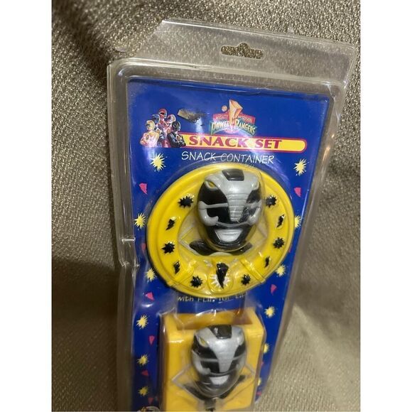 Vtg 1994 90's Mighty Morphin Power Rangers MMPR Snack Set New NIP Yellow Zach - Picture 3 of 8